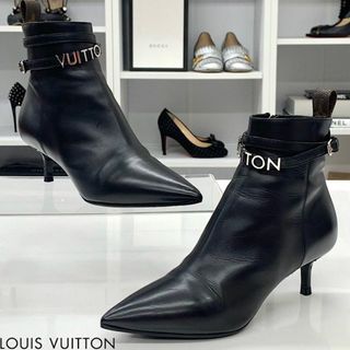 ルイヴィトン(LOUIS VUITTON)のヴィトン コールバック レザー ロゴ モノグラム アンクルブーツ(ブーツ)