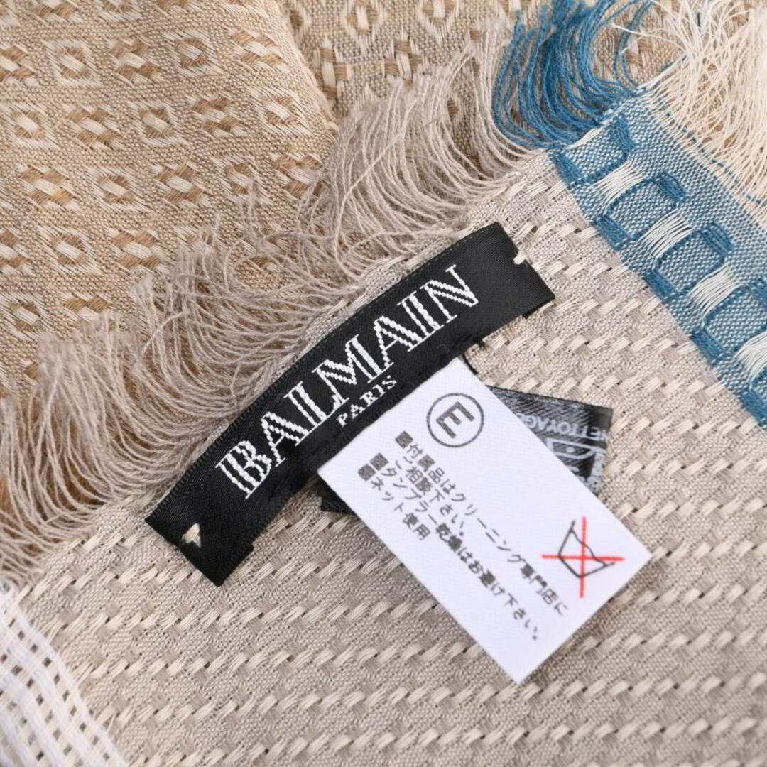 BALMAIN(バルマン)のBALMAIN 柄切替 ストール レディースのファッション小物(ストール/パシュミナ)の商品写真