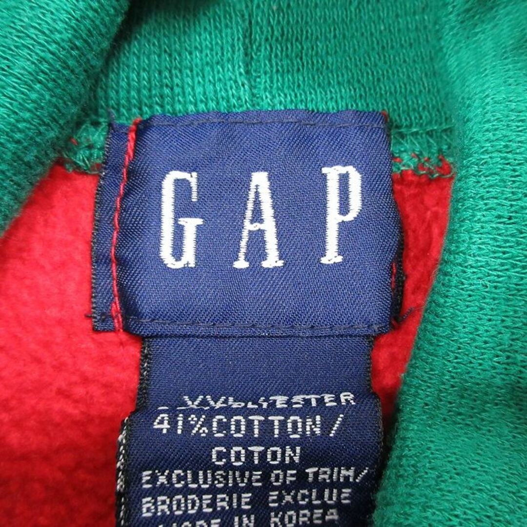 GAP(ギャップ)の古着 ギャップ GAP 長袖 スウェット レディース 00年代 00s チャレンジ 刺繍 ツートンカラー タートルネック ハイネック 赤他 レッド 【spe】 23mar15 中古 スエット トレーナー トップス レディースのトップス(パーカー)の商品写真