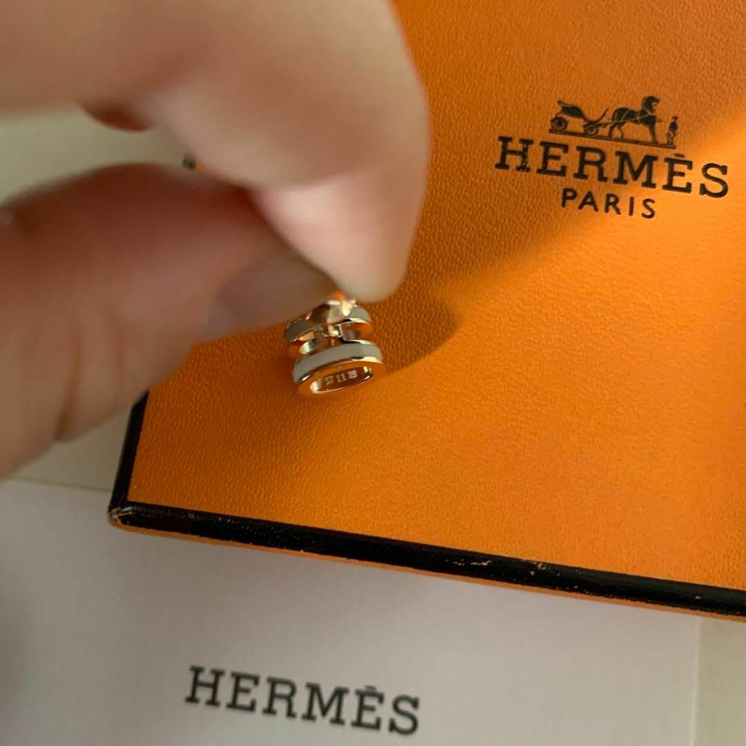 Hermes - エルメス ポップh ミニ ピアス マロングラッセ ローズ 