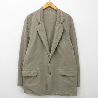 L.L.Bean - XL★古着 エルエルビーン LLBEAN 長袖 ジャケット メンズ 90年代 90s ロング丈 コットン USA製 茶系 ブラウン 【spe】 23mar08 中古 アウター ジャンパー ブルゾン