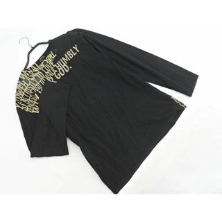 メルローズ(MELROSE)のMEN'S MELROSE メンズメルローズ プリント Tシャツ 黒 ■◇ メンズ(Tシャツ/カットソー(七分/長袖))