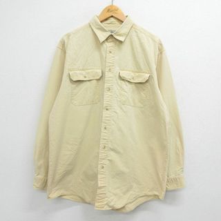 エルエルビーン(L.L.Bean)のXL★古着 エルエルビーン LLBEAN 長袖 ブランド シャツ メンズ 00年代 00s コットン 黄 イエロー 23mar02 中古 トップス(シャツ)