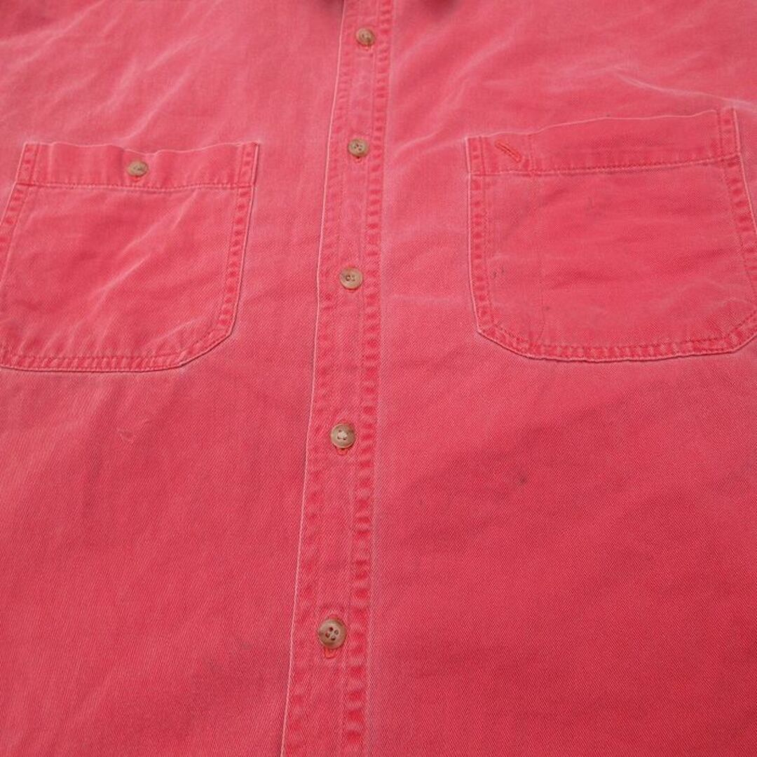 XL★古着 マルボロ 長袖 シャツ メンズ 90年代 90s 大きいサイズ コットン 赤系 レッド 23mar07 中古 トップス メンズのトップス(シャツ)の商品写真