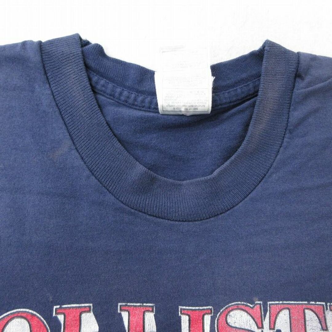 Hollister(ホリスター)のL★古着 半袖 ビンテージ Tシャツ メンズ 90年代 90s ホリスター Hollister バイク コットン クルーネック USA製 紺 ネイビー 23mar25 中古 メンズのトップス(Tシャツ/カットソー(半袖/袖なし))の商品写真