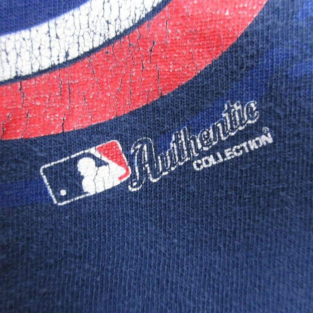 Majestic(マジェスティック)のXL★古着 マジェスティック 半袖 Tシャツ メンズ MLB ボストンレッドソックス コットン クルーネック 紺 ネイビー メジャーリーグ ベースボール 野球 23mar31 中古 メンズのトップス(Tシャツ/カットソー(半袖/袖なし))の商品写真