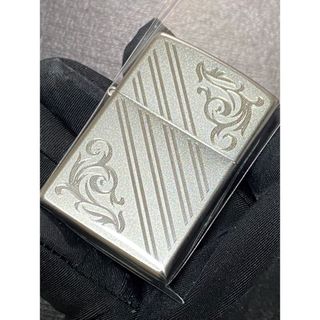 zippo シルバー アラベスク 前面加工 希少モデル 2014年製(その他)