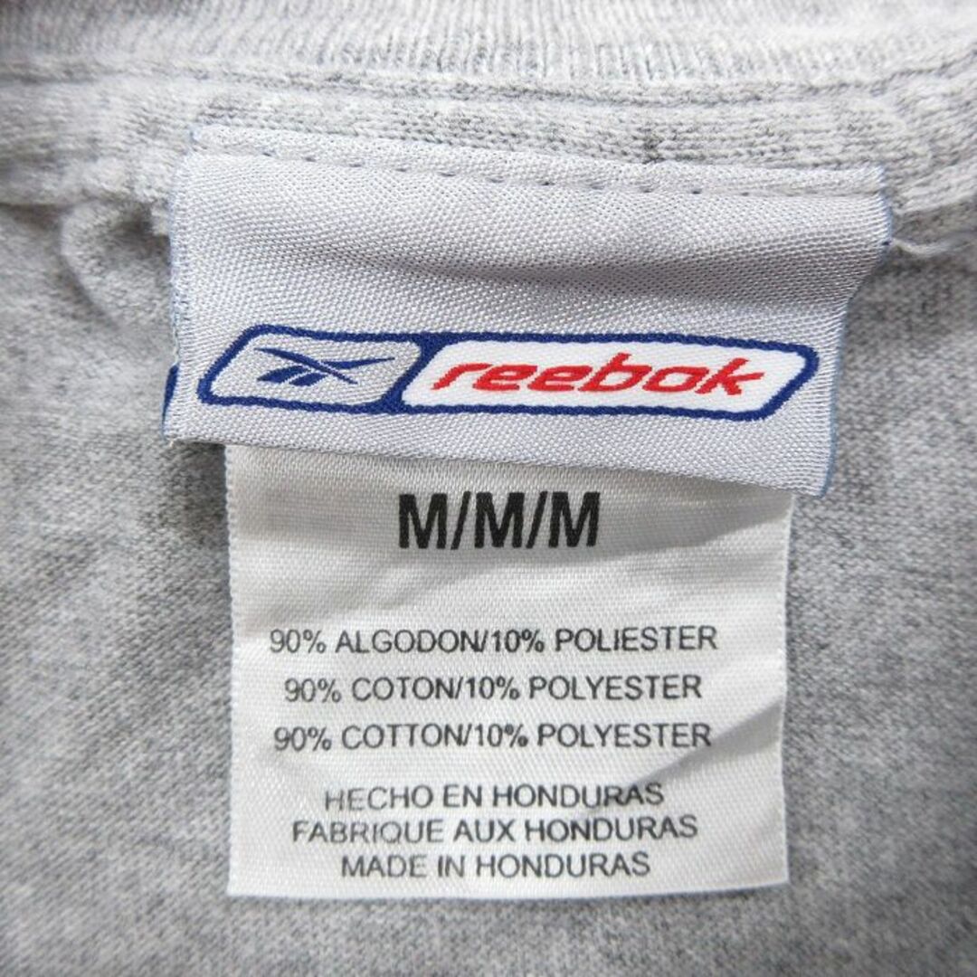 Reebok(リーボック)のL★古着 リーボック REEBOK 半袖 ビンテージ Tシャツ メンズ 00年代 00s NFL ニューイングランドペイトリオッツ ワンポイントロゴ グレー 霜降り アメフト スーパーボウル 23mar16 中古 メンズのトップス(Tシャツ/カットソー(半袖/袖なし))の商品写真