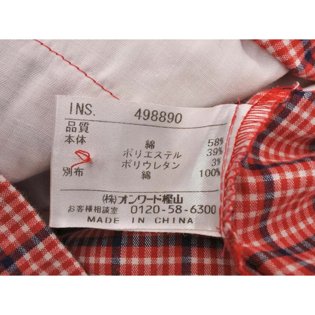 23区(ニジュウサンク)の23区 チェック Aライン ワンピース sizeS-M/赤 ■◇ レディース レディースのワンピース(ミニワンピース)の商品写真