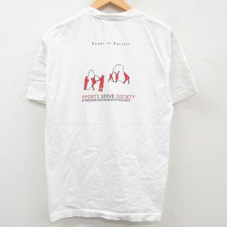 ニューバランス(New Balance)のL★古着 ニューバランス 半袖 ビンテージ Tシャツ メンズ 00年代 00s ダブルダッチ コットン クルーネック 白 ホワイト 23mar17 中古(Tシャツ/カットソー(半袖/袖なし))