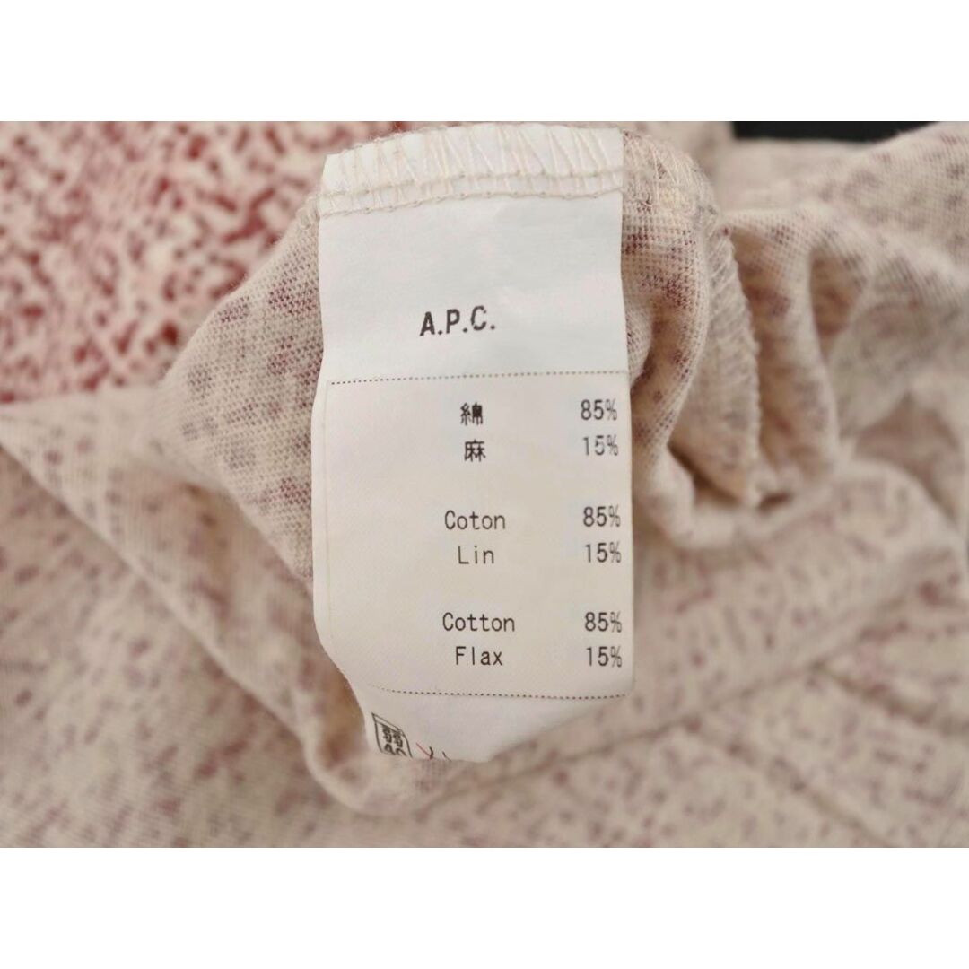 A.P.C(アーペーセー)のA.P.C. アーペーセー リネン混 ウエストリボン Aライン ワンピース sizeXS/白ｘ赤 ■◇ レディース レディースのワンピース(ミニワンピース)の商品写真