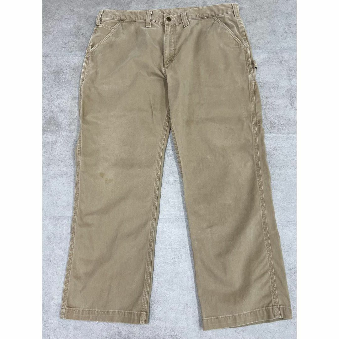 carhartt(カーハート)のメキシコ製　カーハート　ペインターパンツ　ダック地　古着　ベージュ　W42 メンズのパンツ(ワークパンツ/カーゴパンツ)の商品写真