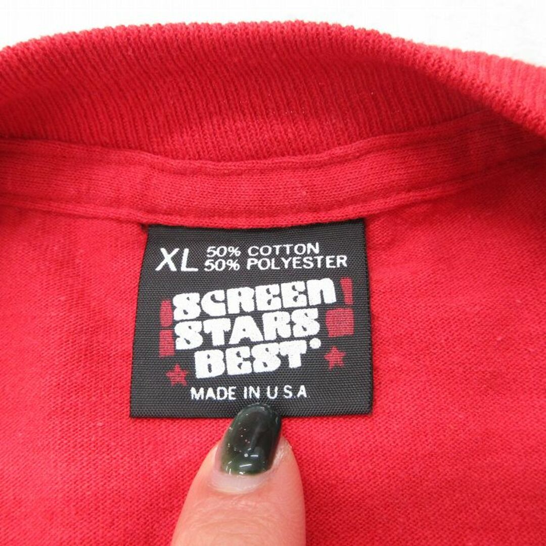 L★古着 半袖 ビンテージ Tシャツ メンズ 80年代 80s Tia Maria トカゲ クルーネック USA製 赤 レッド 23mar17 中古 メンズのトップス(Tシャツ/カットソー(半袖/袖なし))の商品写真