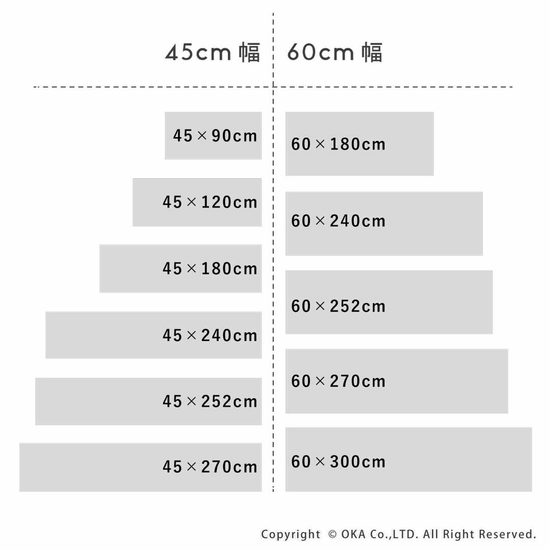 オカ(OKA) キッチンマット 優踏生 洗いやすい ずれない 45×180cm  インテリア/住まい/日用品のキッチン/食器(その他)の商品写真