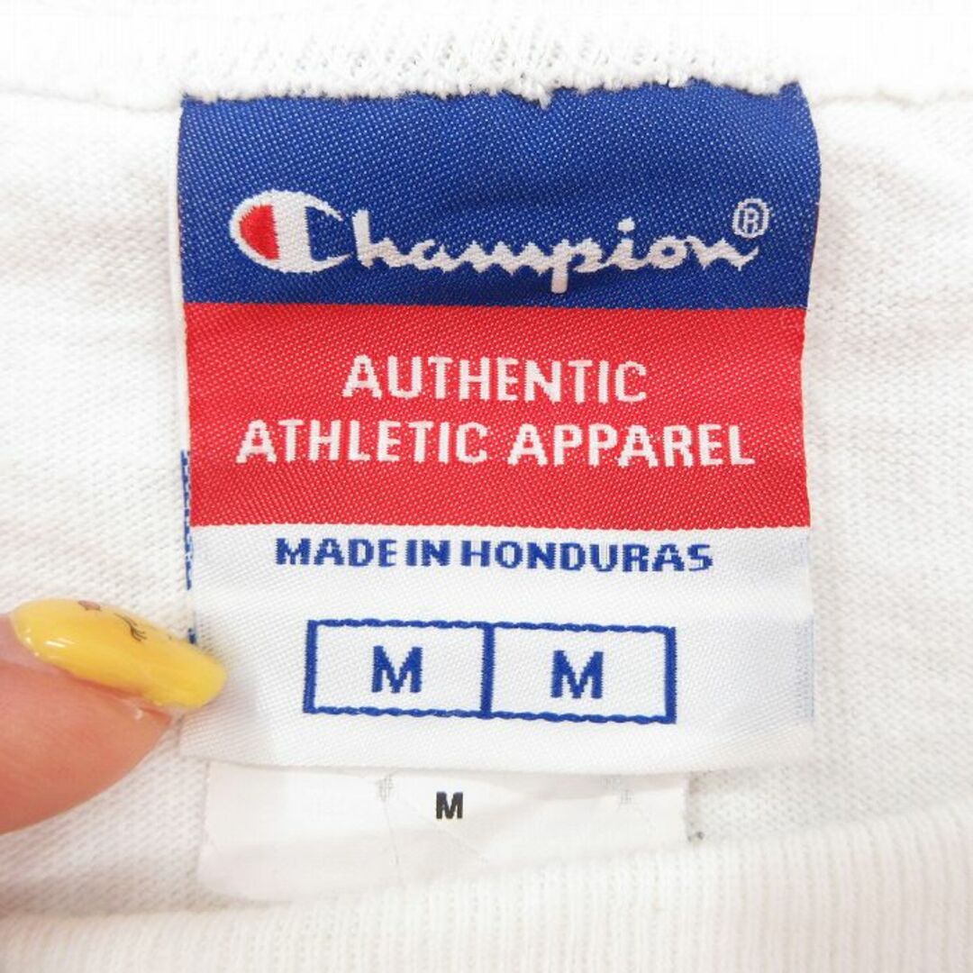 Champion(チャンピオン)のL★古着 チャンピオン champion 半袖 ビンテージ Tシャツ メンズ 00年代 00s worthless ニューヨーク コットン クルーネック 白 ホワイト 23mar08 中古 メンズのトップス(Tシャツ/カットソー(半袖/袖なし))の商品写真