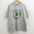 XL★古着 半袖 ビンテージ Tシャツ メンズ 00年代 00s NFL グリ…