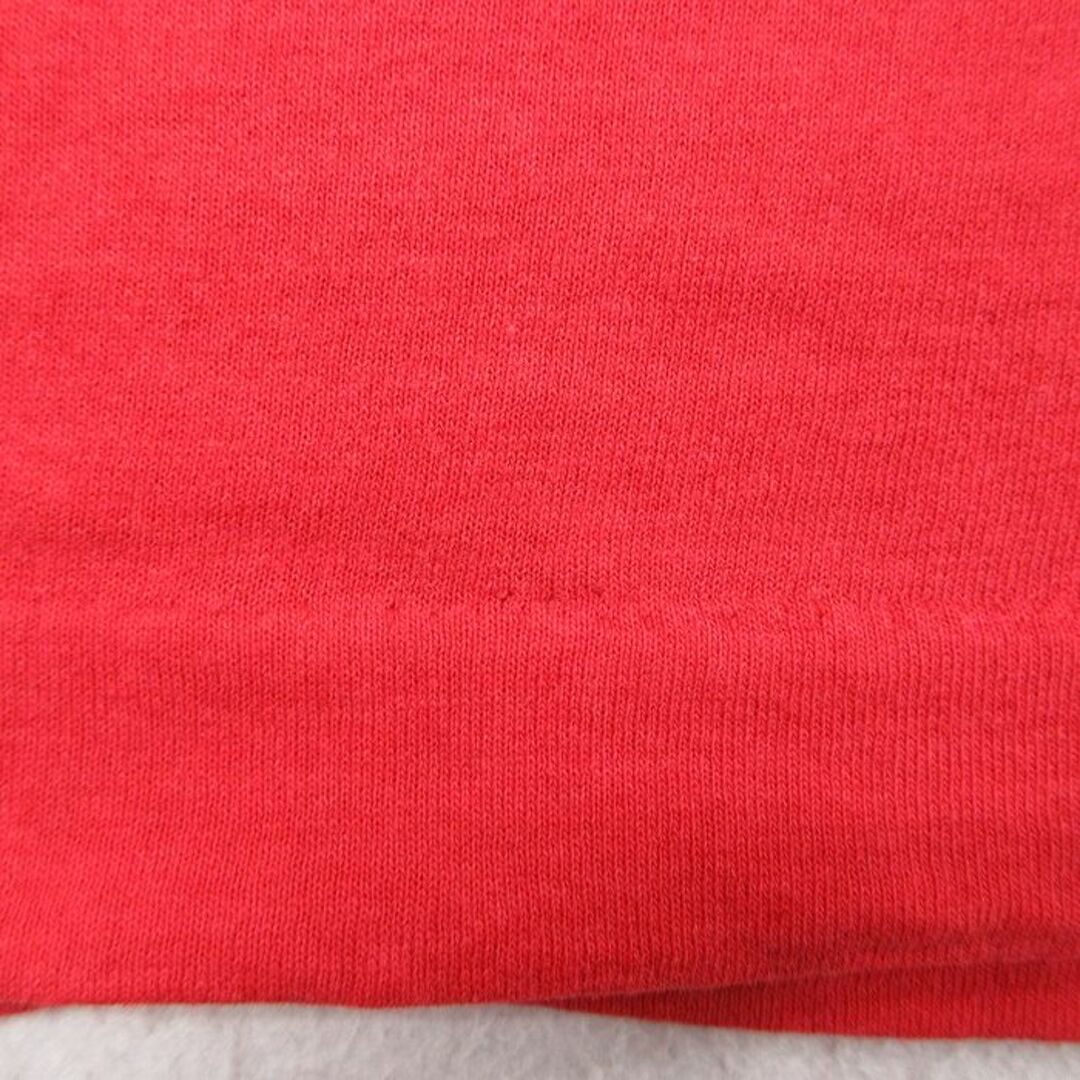 L★古着 半袖 ビンテージ Tシャツ メンズ 90年代 90s USSSA 野球 ボール クルーネック USA製 赤 レッド 23mar14 中古 メンズのトップス(Tシャツ/カットソー(半袖/袖なし))の商品写真