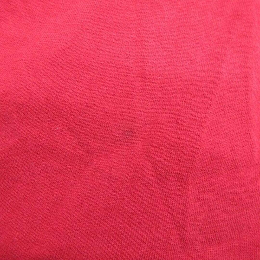 adidas(アディダス)のL★古着 アディダス adidas 半袖 ビンテージ Tシャツ メンズ 90年代 90s ワンポイントロゴ コットン クルーネック USA製 赤 レッド 23mar14 中古 メンズのトップス(Tシャツ/カットソー(半袖/袖なし))の商品写真