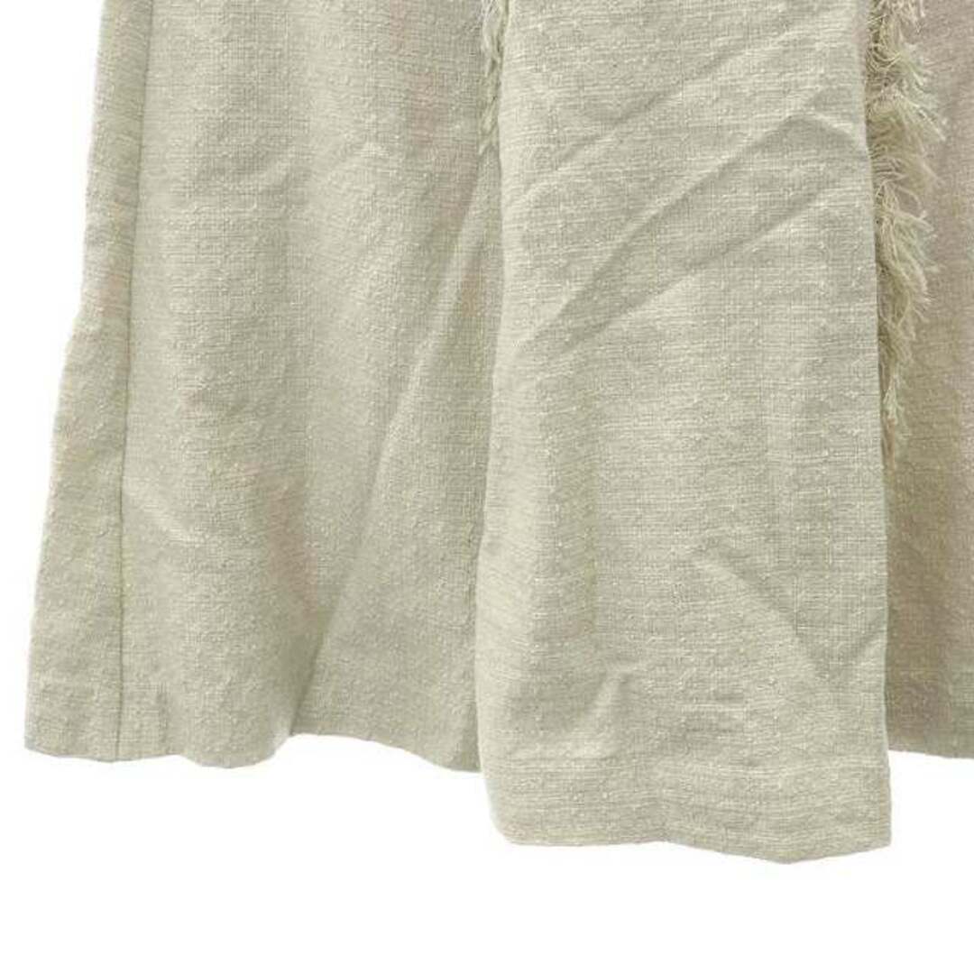 SNIDEL(スナイデル)のスナイデル 23SS ツイードフリンジスカート ロング ラメ 0 ライトグレー レディースのスカート(ロングスカート)の商品写真