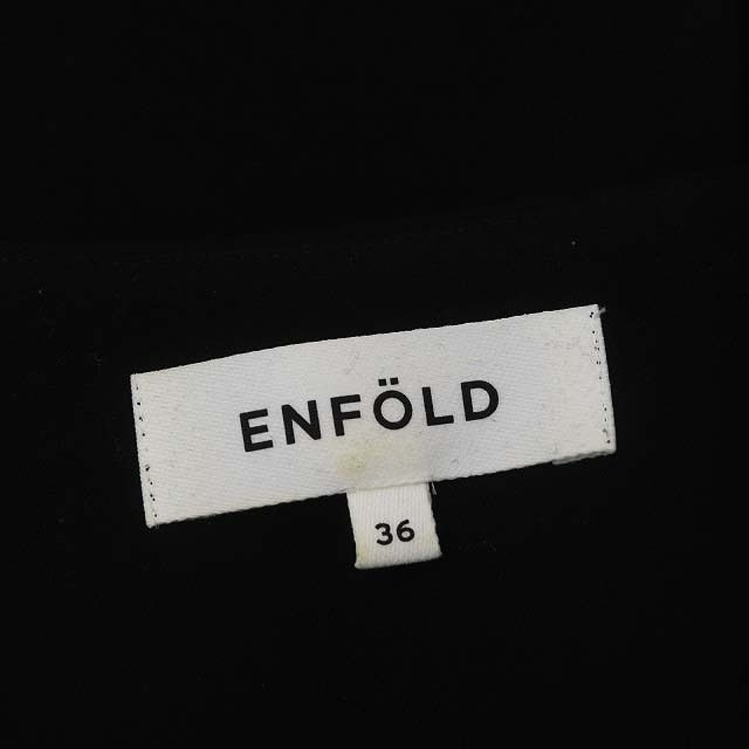 ENFOLD(エンフォルド)のエンフォルド ウール Vネックブラウス 長袖 プルオーバー 36 S 黒 レディースのトップス(シャツ/ブラウス(長袖/七分))の商品写真