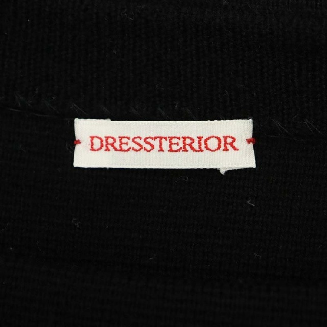 DRESSTERIOR(ドレステリア)のドレステリア イタリー糸ボーダーニット セーター 長袖 ウール 黒 グレー レディースのトップス(ニット/セーター)の商品写真