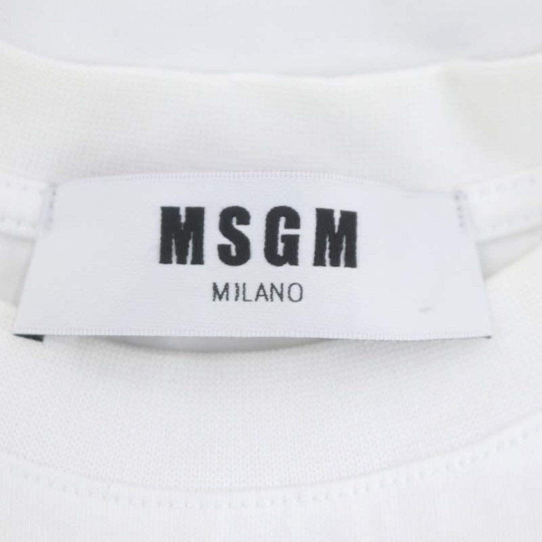 MSGM(エムエスジイエム)のエムエスジーエム ロゴ Tシャツ オーバーサイズ コットン 半袖 XS 白 レディースのトップス(Tシャツ(半袖/袖なし))の商品写真
