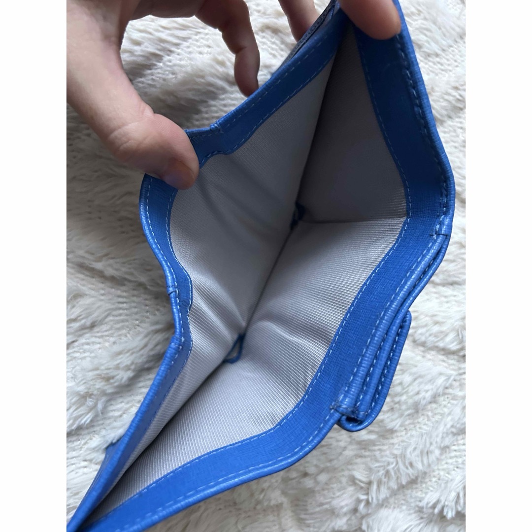 Furla(フルラ)のフルラ　FURLA ミニ財布　三つ折り財布　青　ブルー レディースのファッション小物(財布)の商品写真