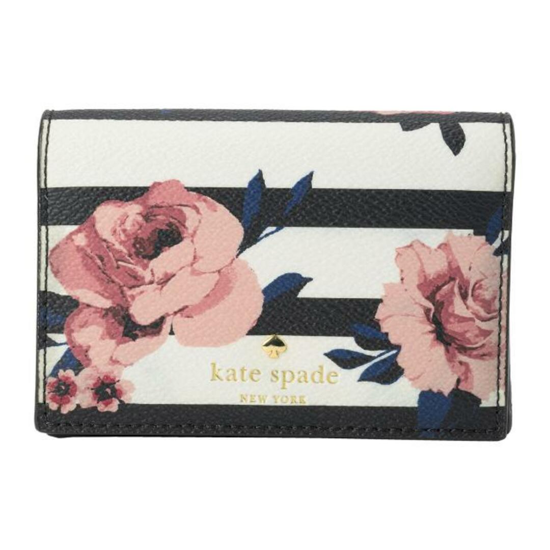 kate spade new york(ケイトスペードニューヨーク)の新品 ケイトスペード kate spade カードケース ROSE STRIPE GABE フローラルマルチ レディースのファッション小物(名刺入れ/定期入れ)の商品写真