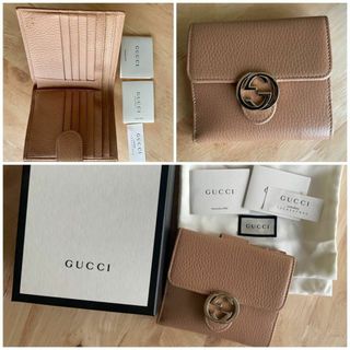 グッチ(Gucci)のグッチ GUCCI 財布 二つ折り財布 GG ベージュ(財布)