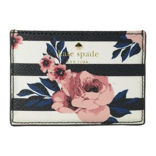 ケイトスペードニューヨーク(kate spade new york)の新品 ケイトスペード kate spade カードケース ROSE STRIPE CARDHOLDER フローラルマルチ(名刺入れ/定期入れ)