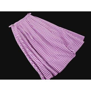 サマンサモスモス(SM2)のSM2 サマンサモスモス ギンガムチェック ロング スカート sizeF/白ｘ紫 ■◇ レディース(ロングスカート)
