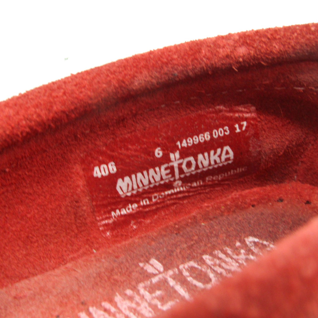 Minnetonka(ミネトンカ)のミネトンカ モカシン スリッポン 406 ブランド 靴 シューズ 赤 レディース 6サイズ レッド Minnetonka レディースの靴/シューズ(スリッポン/モカシン)の商品写真