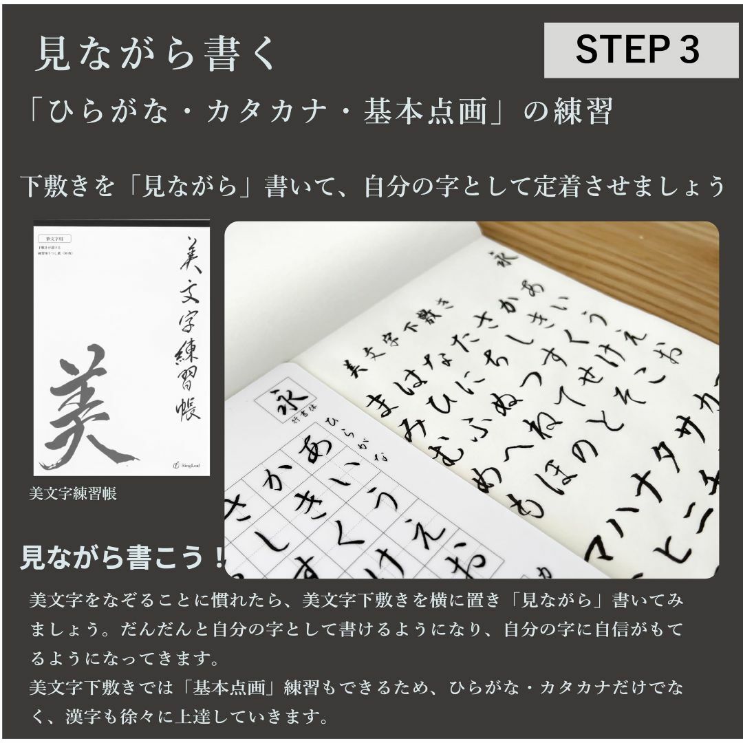 【色: 蝶】RingLeaf 即実践！ 書いて覚える美文字練習セット ［書家 中 その他のその他(その他)の商品写真