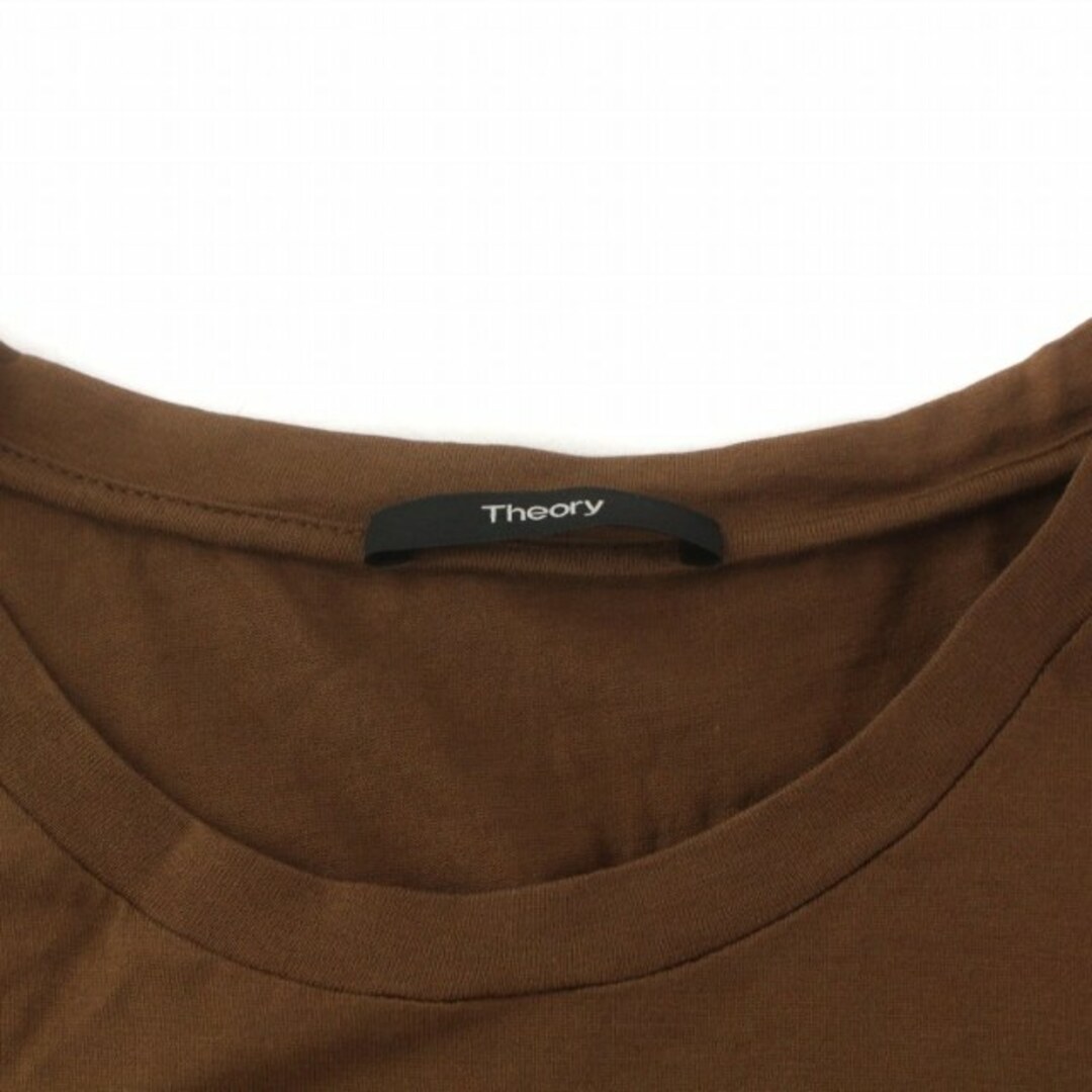 theory(セオリー)のセオリー APEX TEE TINY TEE 2J 21AW カットソー S 茶 レディースのトップス(Tシャツ(半袖/袖なし))の商品写真