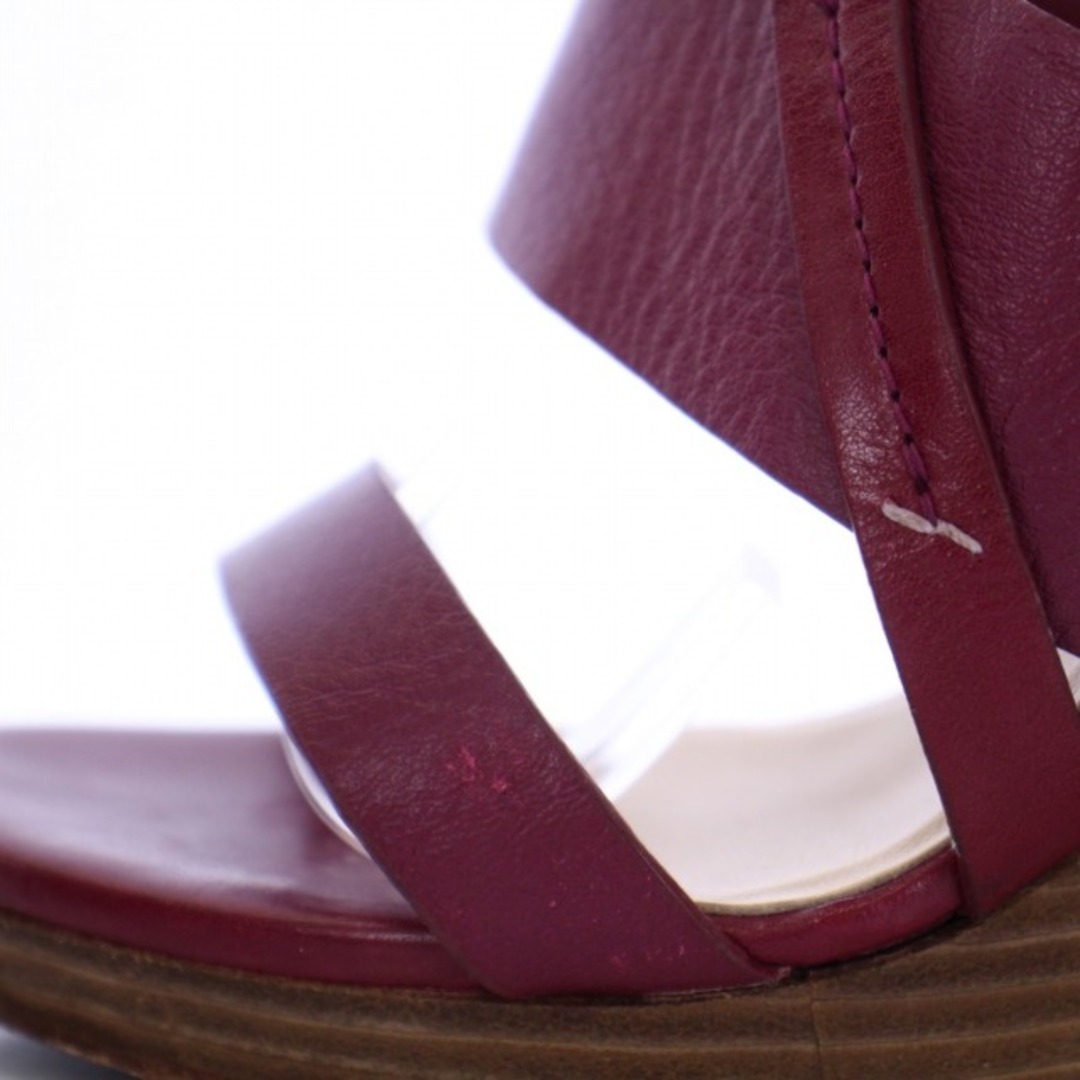 Cole Haan(コールハーン)のコールハーン サンダル ウエッジソール レザー 23.5cm ボルドー レディースの靴/シューズ(サンダル)の商品写真