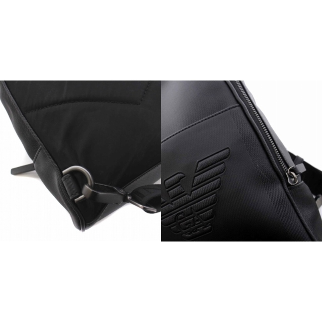 Emporio Armani(エンポリオアルマーニ)のEMPORIO ARMANI クロスボディ ワンショルダーバッグ ロゴ 黒 メンズのバッグ(ボディーバッグ)の商品写真
