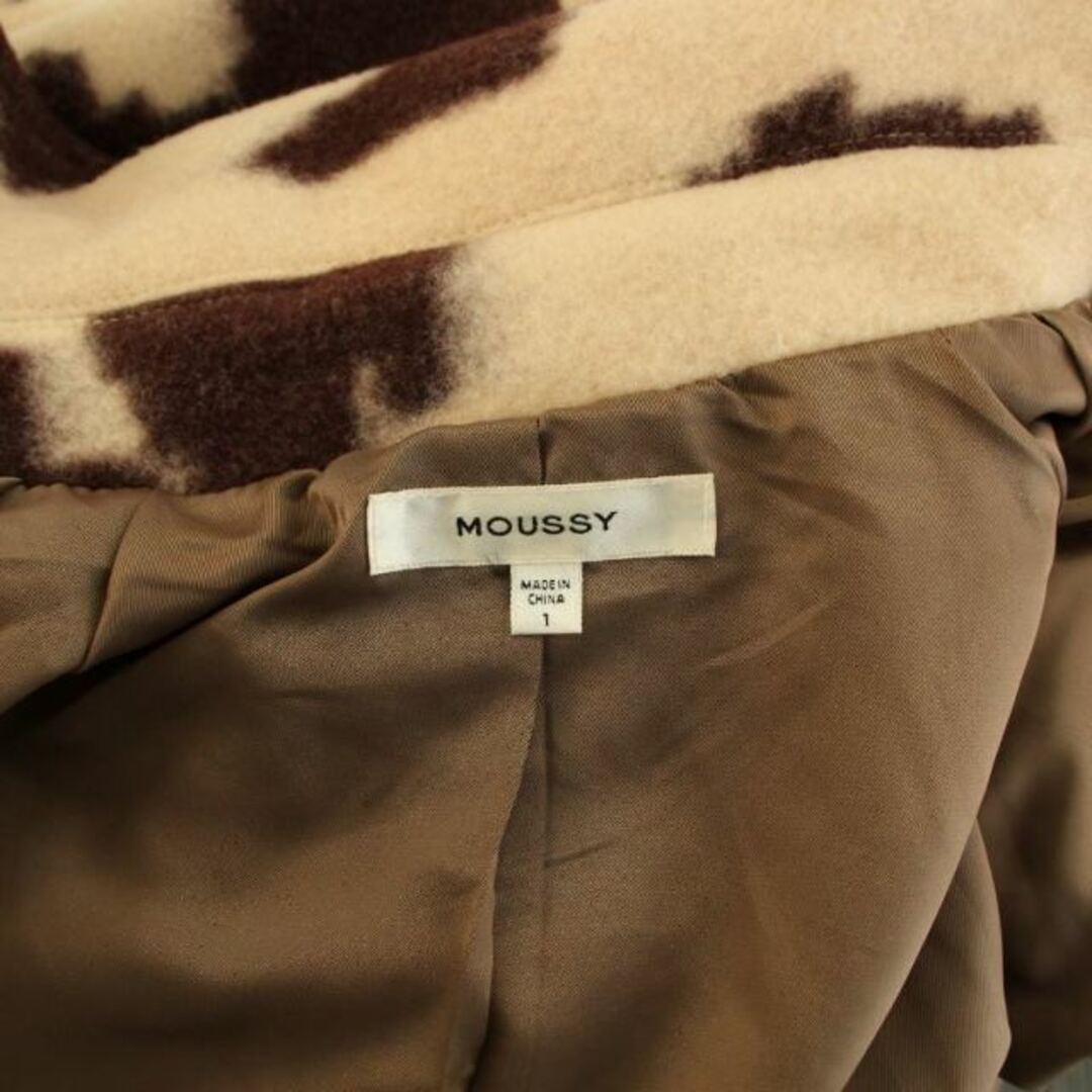 moussy(マウジー)のマウジー BAL COLLAR PUFF SLEEVEコート ロング丈 1 茶 レディースのジャケット/アウター(その他)の商品写真