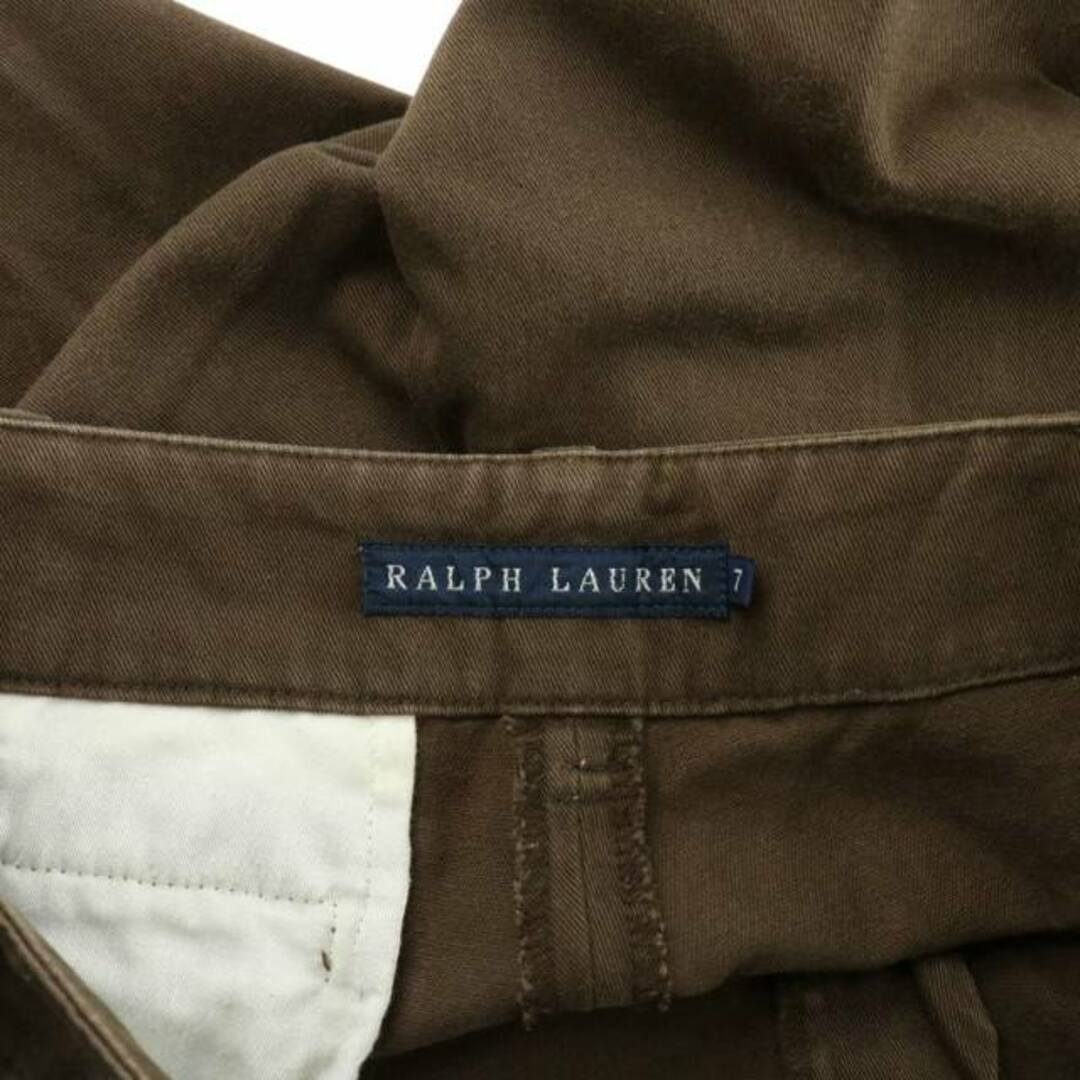 Ralph Lauren(ラルフローレン)のラルフローレン チノパン チノパンツ スラックス ボタンフライ 7 S 茶 レディースのパンツ(チノパン)の商品写真