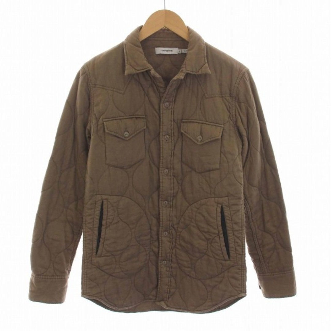 nonnative(ノンネイティブ)のnonnative キルティング シャツ ジャケット 中綿 長袖 0 S 茶 メンズのジャケット/アウター(ブルゾン)の商品写真