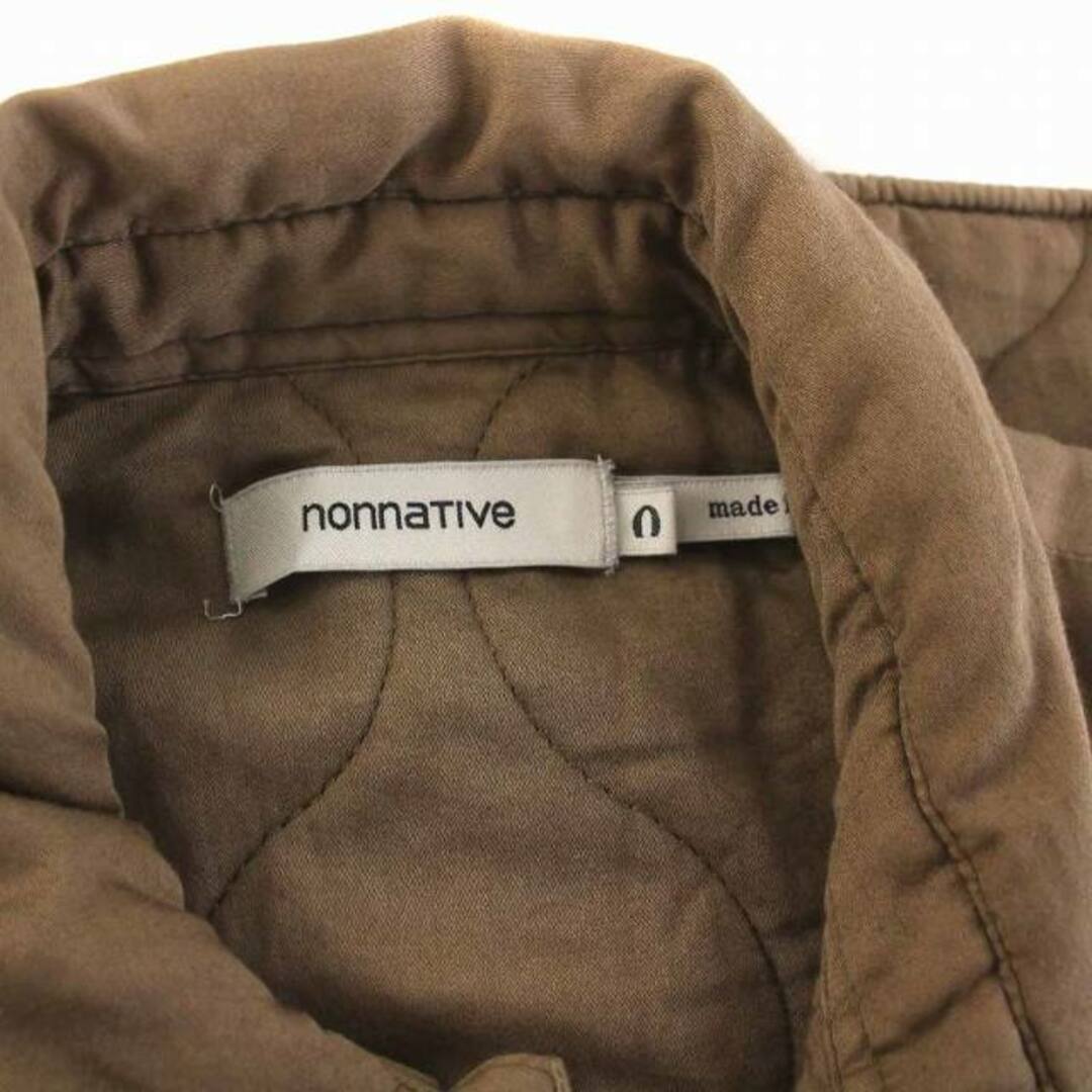 nonnative(ノンネイティブ)のnonnative キルティング シャツ ジャケット 中綿 長袖 0 S 茶 メンズのジャケット/アウター(ブルゾン)の商品写真