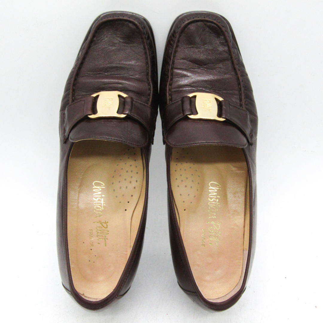 クリスチャンペレ パンプス ローファーパンプス 幅広 3E ブランド 靴 シューズ 日本製 レディース 6サイズ ブラウン christian pellet レディースの靴/シューズ(ハイヒール/パンプス)の商品写真