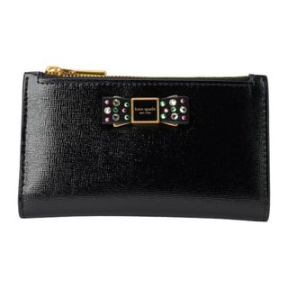 ケイトスペードニューヨーク(kate spade new york)の新品 ケイトスペード kate spade 2つ折り財布 BEDAZZLED SLIM BIFOLD WALLET ブラック(財布)