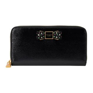 ケイトスペードニューヨーク(kate spade new york)の新品 ケイトスペード kate spade 長財布 BEDAZZLED ZIP AROUND CONTINENTAL WALLET ブラック(財布)