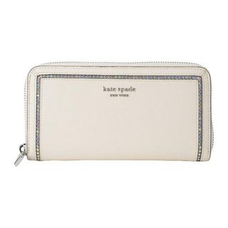 ケイトスペードニューヨーク(kate spade new york)の新品 ケイトスペード kate spade 長財布 CRYSTAL INLAY CONTINENTAL WALLET パーチメント(財布)