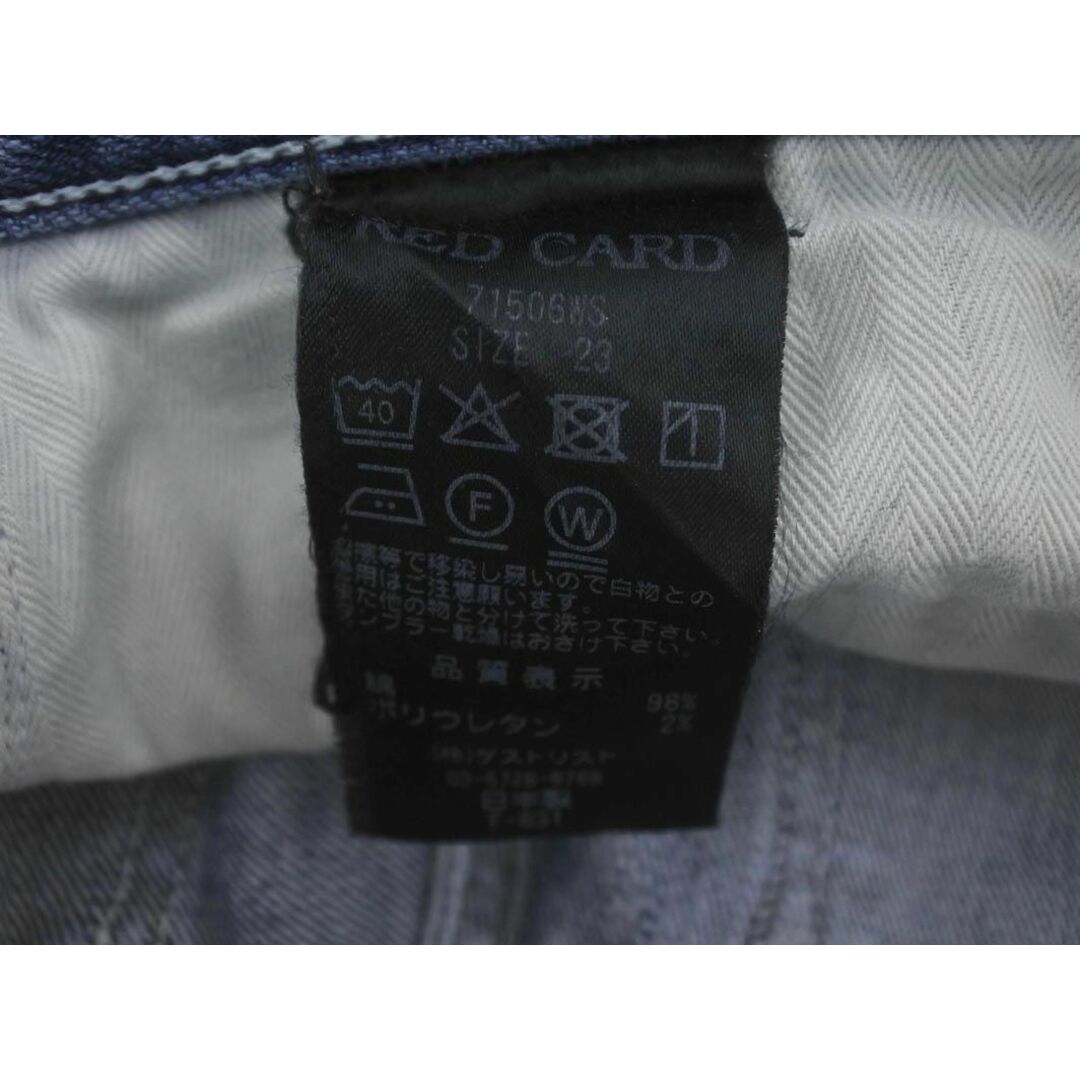 RED CARD レッドカード Anniversary 25th テーパード デニムパンツ size23/紺 ■■ レディース レディースのパンツ(デニム/ジーンズ)の商品写真