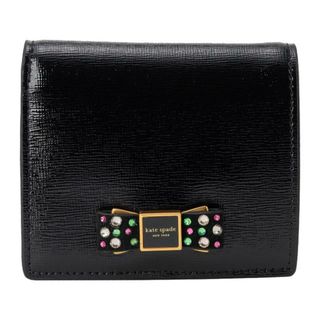 ケイトスペードニューヨーク(kate spade new york)の新品 ケイトスペード kate spade 2つ折り財布 BEDAZZLED SMALL BIFOLD WALLET ブラック(財布)