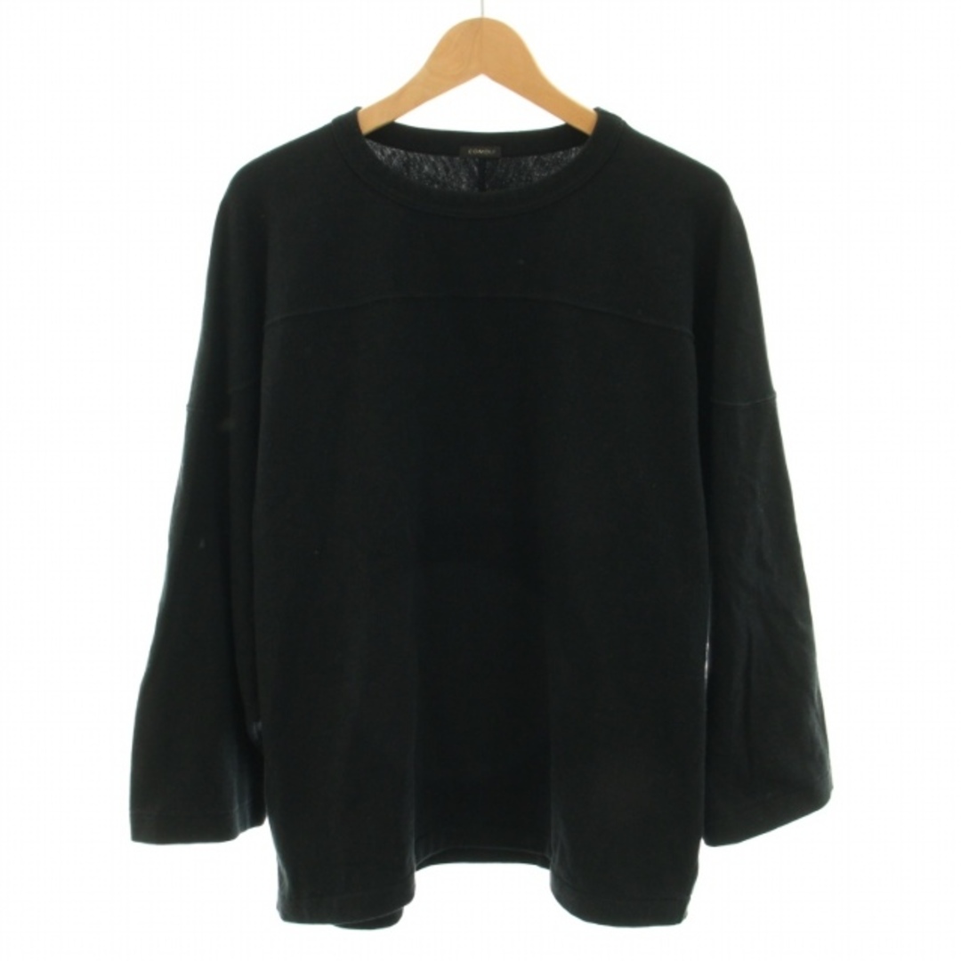 COMOLI フットボールTシャツ ロンT クルーネック 長袖 2 M 黒 COMOLI フットボールTシャツ ロンT クルーネック 長袖 2 M 黒