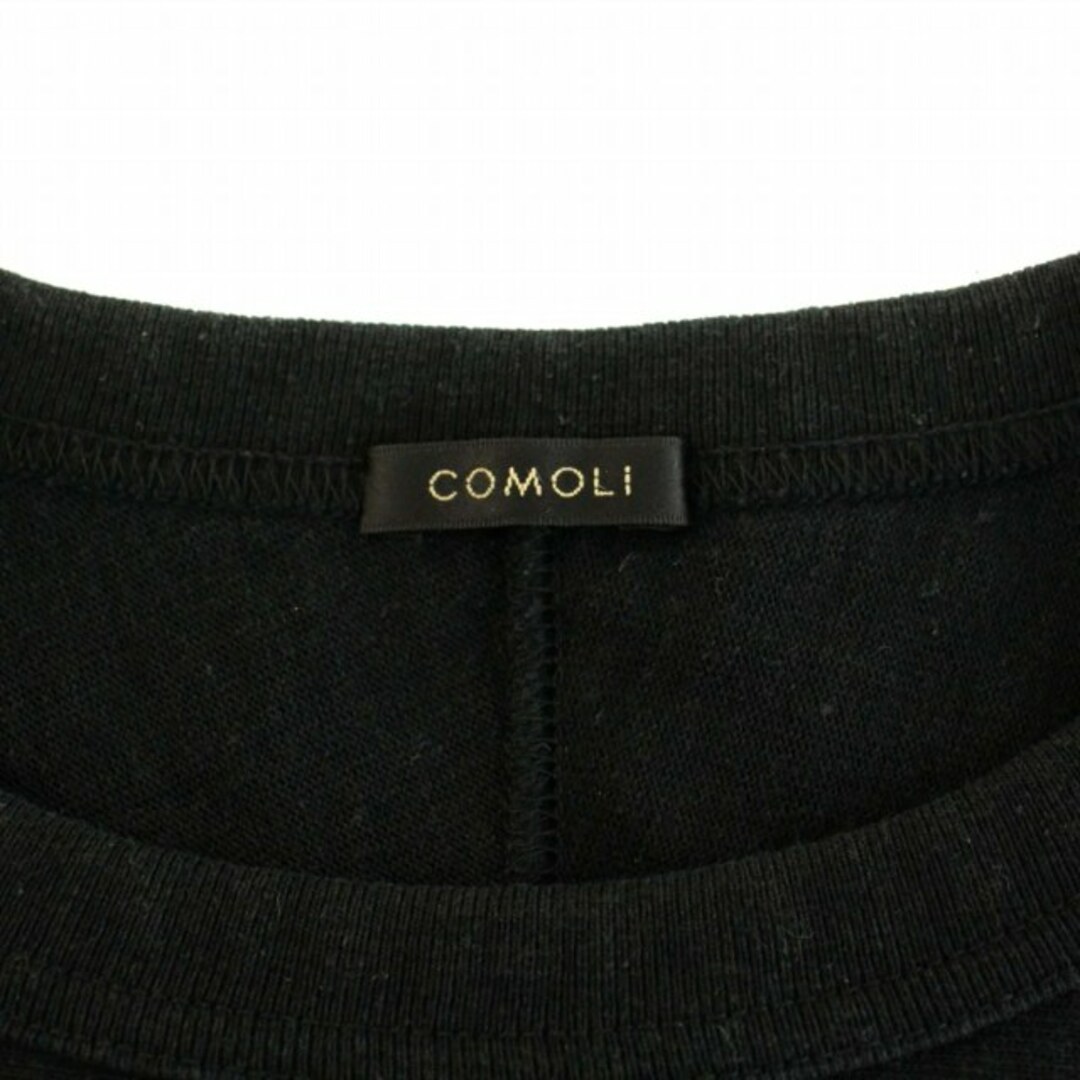 COMOLI フットボールTシャツ ロンT クルーネック 長袖 2 M 黒 COMOLI フットボールTシャツ ロンT クルーネック 長袖 2 M 黒