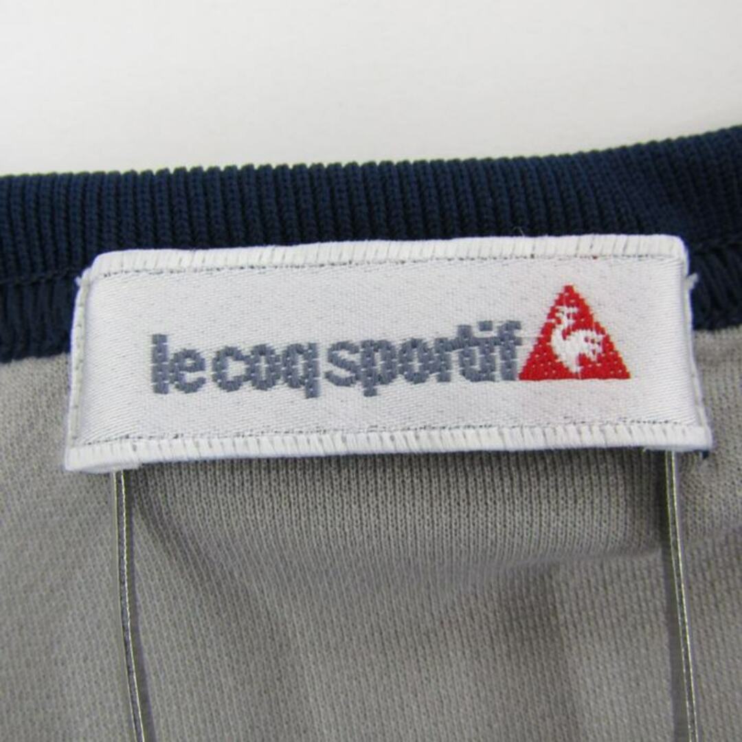 le coq sportif(ルコックスポルティフ)のルコックスポルティフ 長袖Tシャツ ラグランT ワンポイントロゴ スポーツウエア レディース Mサイズ グレー×紺 le coq sportif レディースのトップス(Tシャツ(長袖/七分))の商品写真