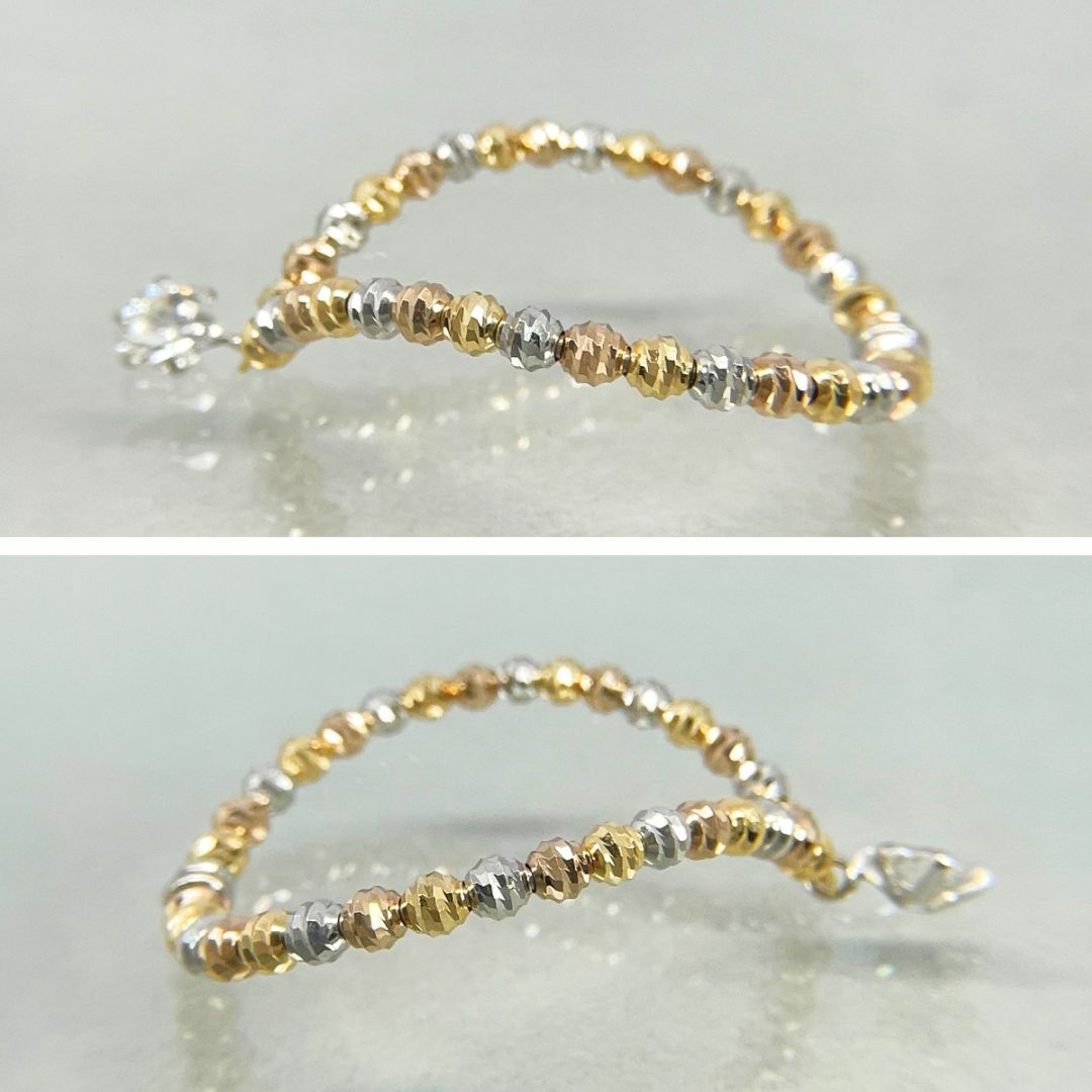 K18 K18PG K18WG 天然ダイヤモンド 0.1ct リング 12号〜 レディースのアクセサリー(リング(指輪))の商品写真